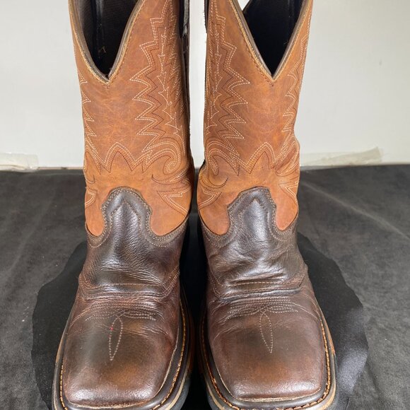 Boys/Men's  Rocky Size 6 Two Toned Brown/Tan Western Cowboy Boot, In very good - Picture 3 of 10